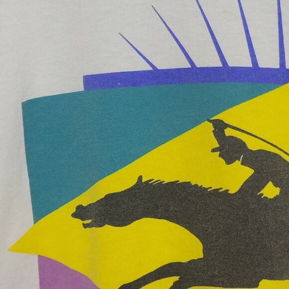 VTG Jockey T-Shirt Mod Horse Logo Tee XL - Picture 9 of 9